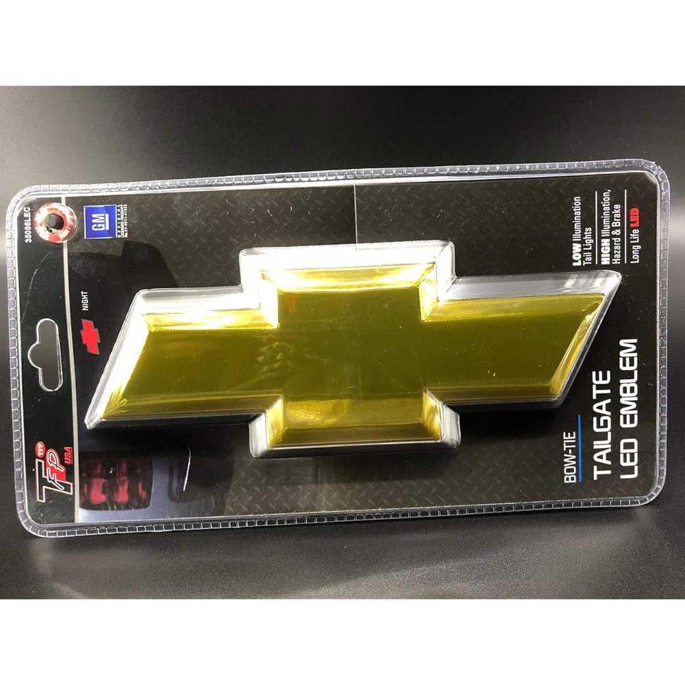 TFP 35086LEC LED Tailgate Emblem - Chevrolet Silverado 07-13/HD 14UP Lighted Tailgate Logo Emblem Chrome
