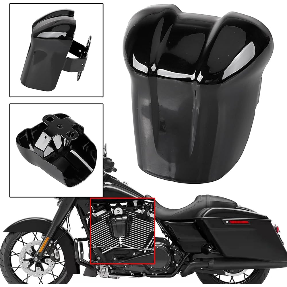 XMMT Vivid Black Waterfall Horn Cover Compatible with Harley Touring Electra Glide Street Glide Road Glide Ultra Classic 1995-2020