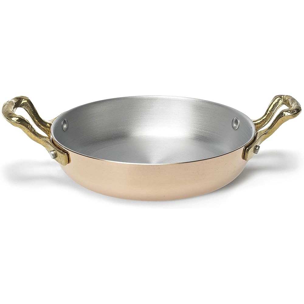 Ballarini "Selvin Tarvola Casserole 11cm 500ml Copper Made in Italy" Two Handed Pot for Gas Fire Only Aluminum Copper [Authorized Japanese Product] 75000-670