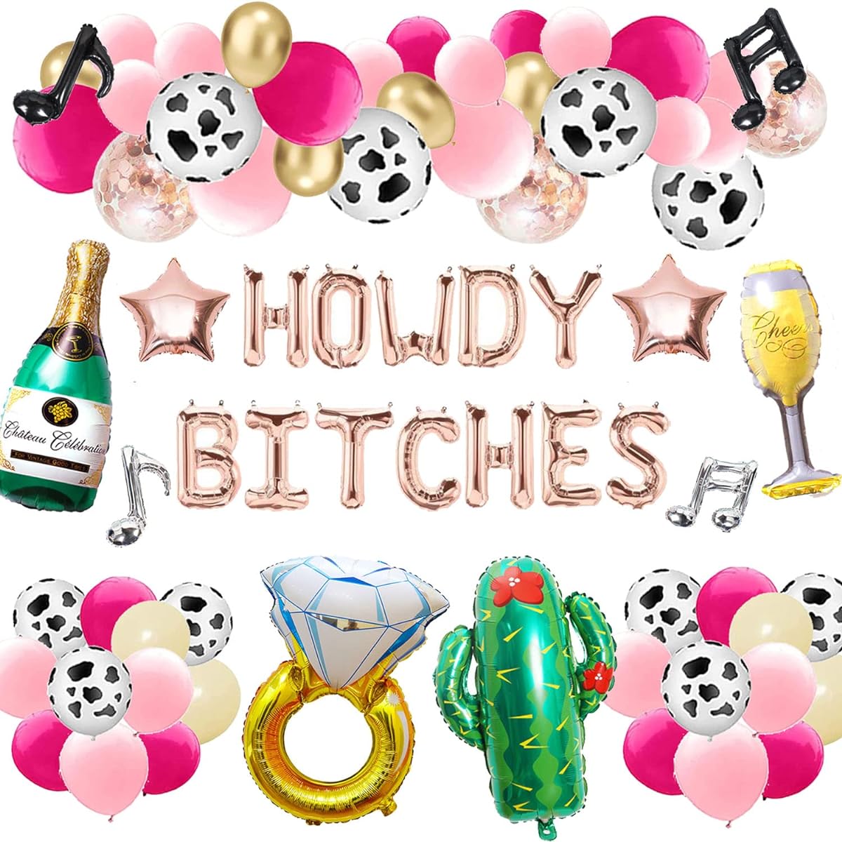 Howdy Bitches Howdy Bachelorette Party, Cowgirl Bachelorette Party Decorations, Nashville Bachelorette Balloon Arch, Western Country Wild West Bridal Shower Engagement Wedding Hen Party Favors