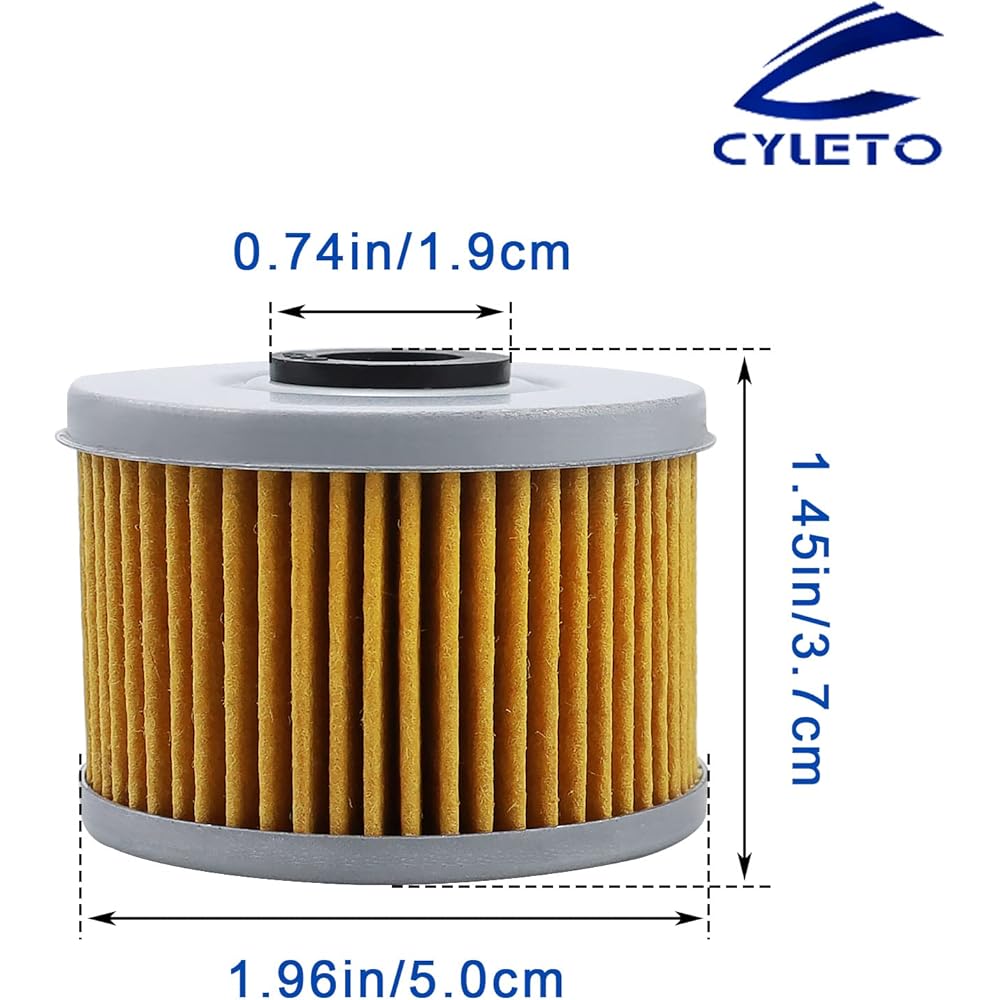 Cyleto Oil Filter for Honda CB300F 15-17 CBR250R 11-13 CBR300R 15-17 AX-1 NX250 88-95 Pack of 4
