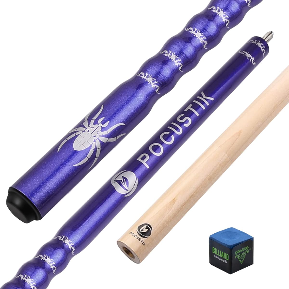 POCUSTIK Purple 58" 1/2 Pool Cue Stick 18-21 oz