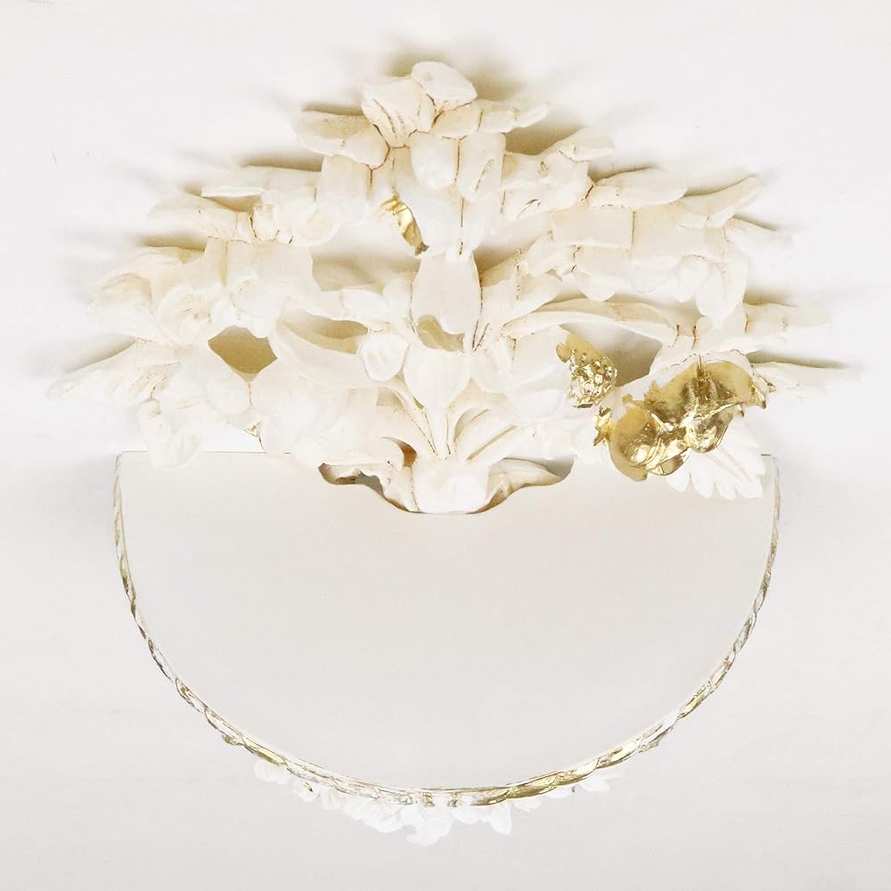 [Made in Italy Console] Ivory & Gold W29 x D14 x H36cm / G1-CP82