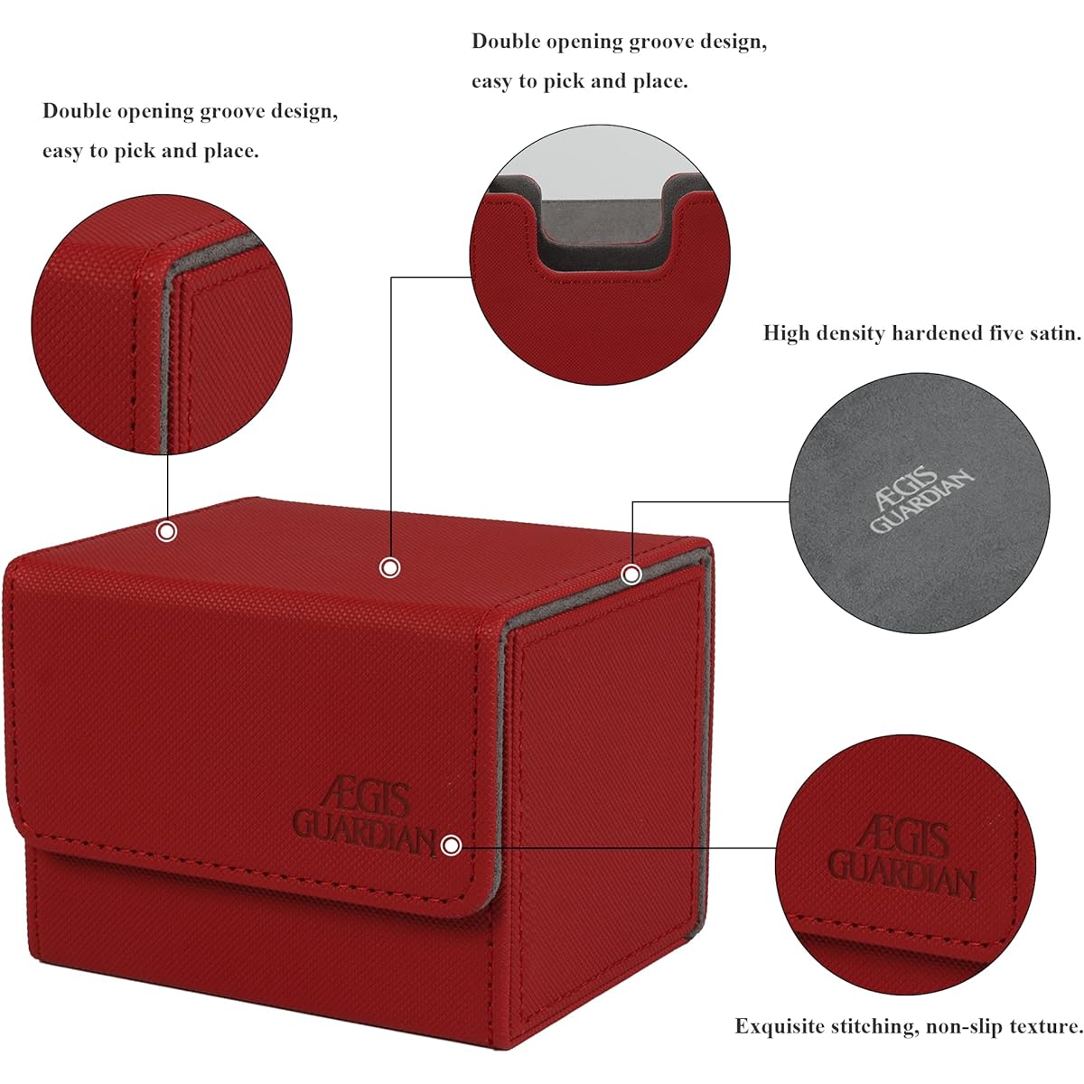 Premium Card Deck Box TCG Commander Deck Box Deck Game Box Compatible with 100+ Card Sleeves Deck Playing Box