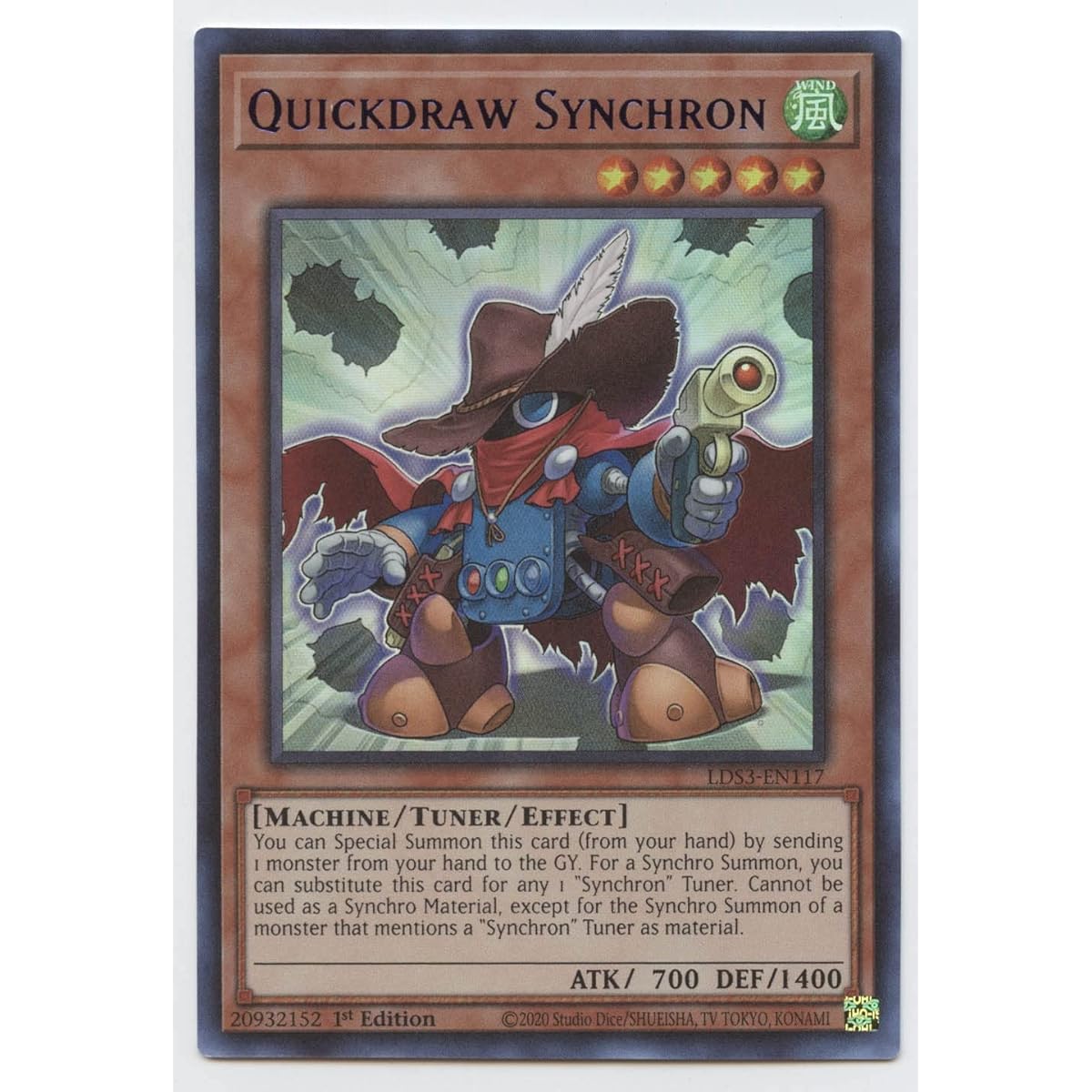 Quickdraw Synchron (Blue) - LDS3-EN117 - Ultra Rare - 1st Edition.