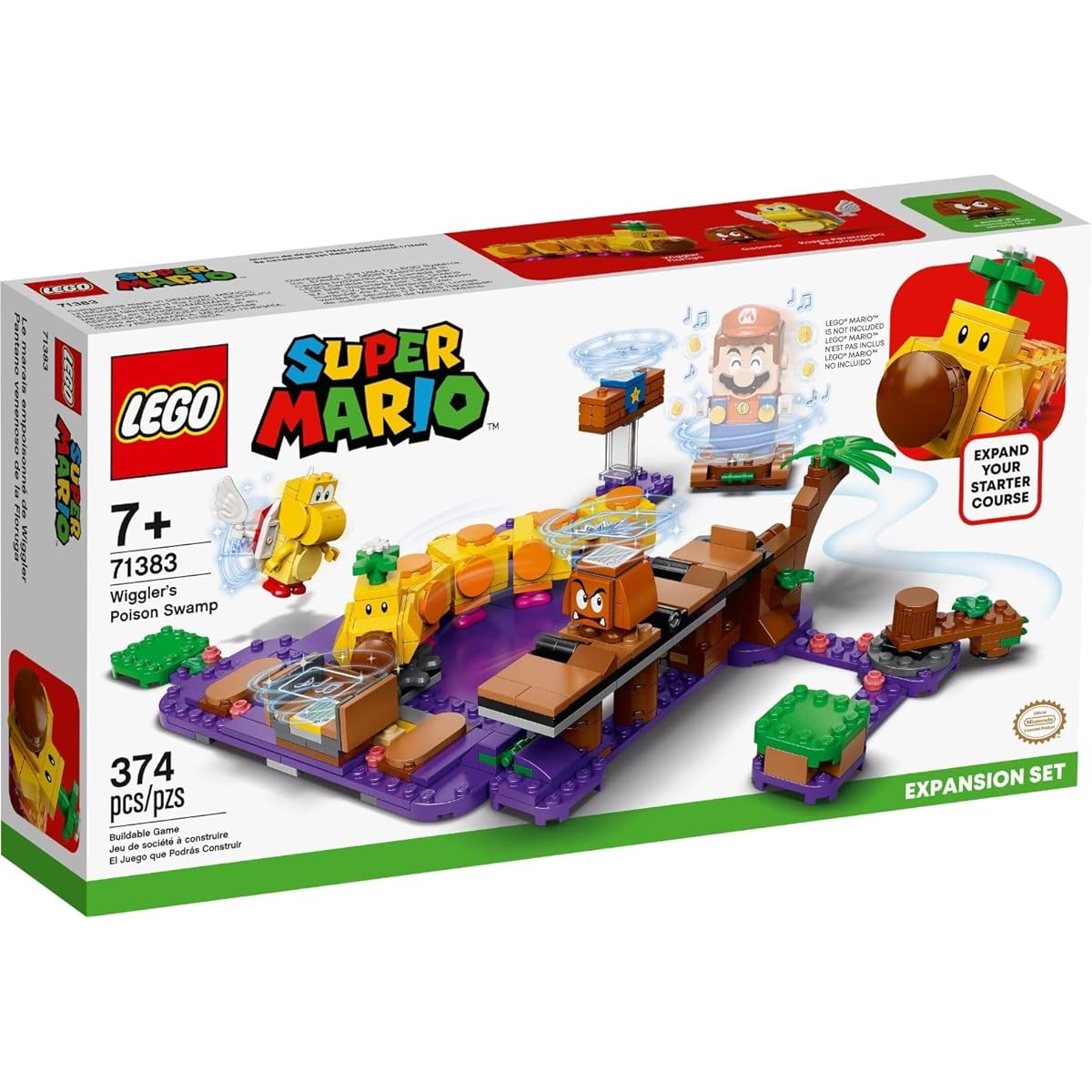 LEGO LEGO Mario Hanachan and Shake Action Challenge Building Toy Goomba Patapata Toy for ages 7 and up 71383