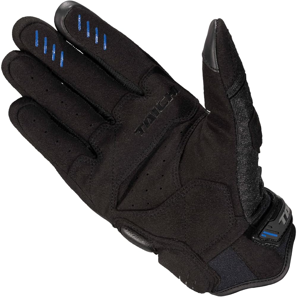 RS TAICHI Motorcycle Riding Gloves Spring/Summer Mesh Breathable Touch Panel Compatible Built-in Protector Carbon Velocity Mesh Gloves RST444 BLACK/GRAY M