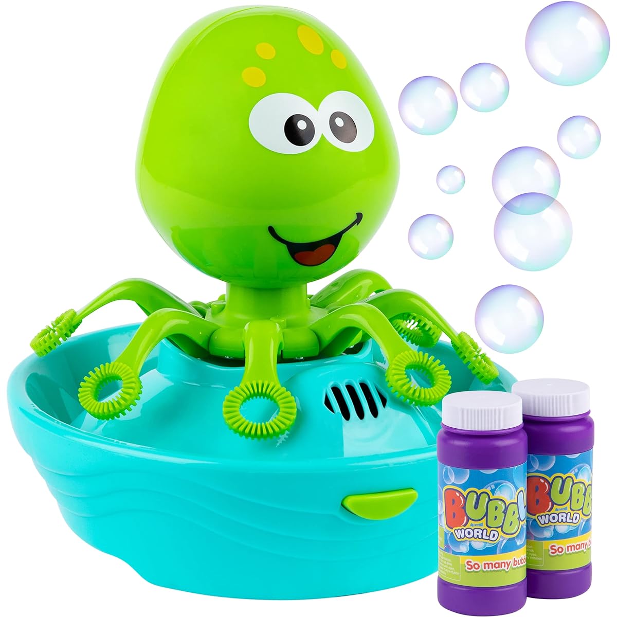 Octopus Bubble Maker Machine with Bubble Solution Bubble Blowing for Fun Summer Outdoor or Party Activities for Kids and Toddlers