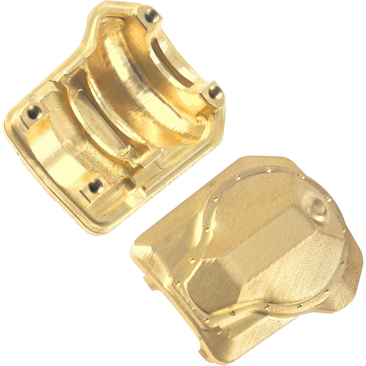 ShareGoo 50g Heavy Duty Brass Axle Differential Cover Front & Rear Differential Cover Case Compatible with Traxxas TRX-4 1/10 RC Crawler Car Upgrade Parts 2pcs