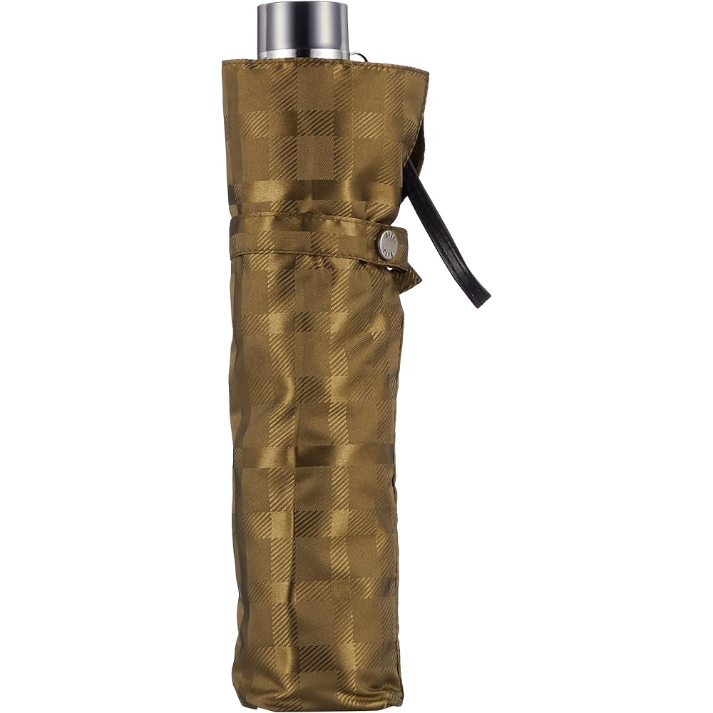 [Dachs] MOONBAT Polyester Post-dyed Jacquard Check Folding Umbrella Umbrella Windproof Gentleman Men's 21-125-10728-05-55-60 Khaki Main Rib Length: Approx. 60cm