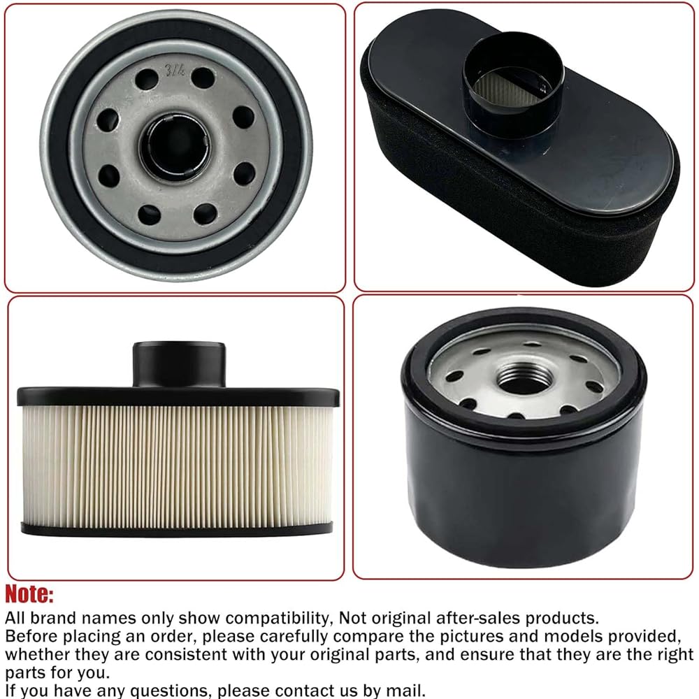 NewJ's 11013-7047 Air Filter 49065-7007 Oil Filter Tune Up Kit for Kawasaki FR651V FR691V FS481V FS541V FR730V FS600V FS651V FS691V FS730V 4 Stroke Engine Lawn Mower