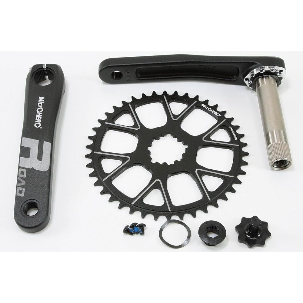 MicrOHERO Road/MTB Crank Set Single 40T/42T/48T/50T/52T 170mm 11/12 Speed Compatible CNC Integrated Chainring BB68 Compatible Hollowtech II Compatible SRAM Direct Mount Compatible Narrow Wide TOL-TL70
