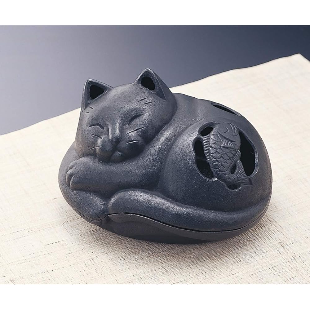 Iwachu Mosquito Cat Black Body Size (cm): 18 x 16 x (H) 12 18310 Nanbu Ironware
