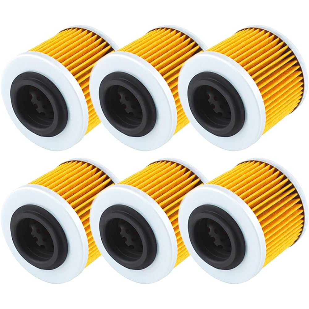 Motorcycle Oil Filter MUZ SX SM RT 125 2000-2008 Silver Star 500 Saxon 95-98 Bombardier DS650 Racer 2000 (Color : 6pcs-yellow)