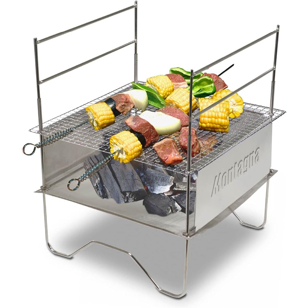 HAC 3WAY Outdoor Multi Grill HAC3093 Silver Approx. W28 x D23.5 x H30cm