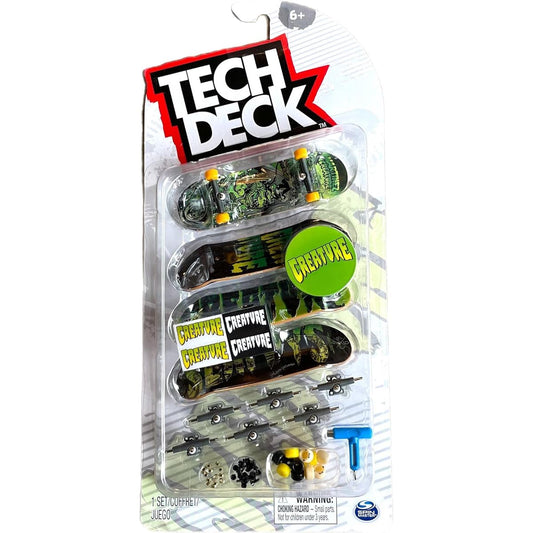 TECH DECK Tech Deck Sk8shop Bonus Pack Mini Finger Skateboard Multipack 2022 Series (Creatures (4 Pack)