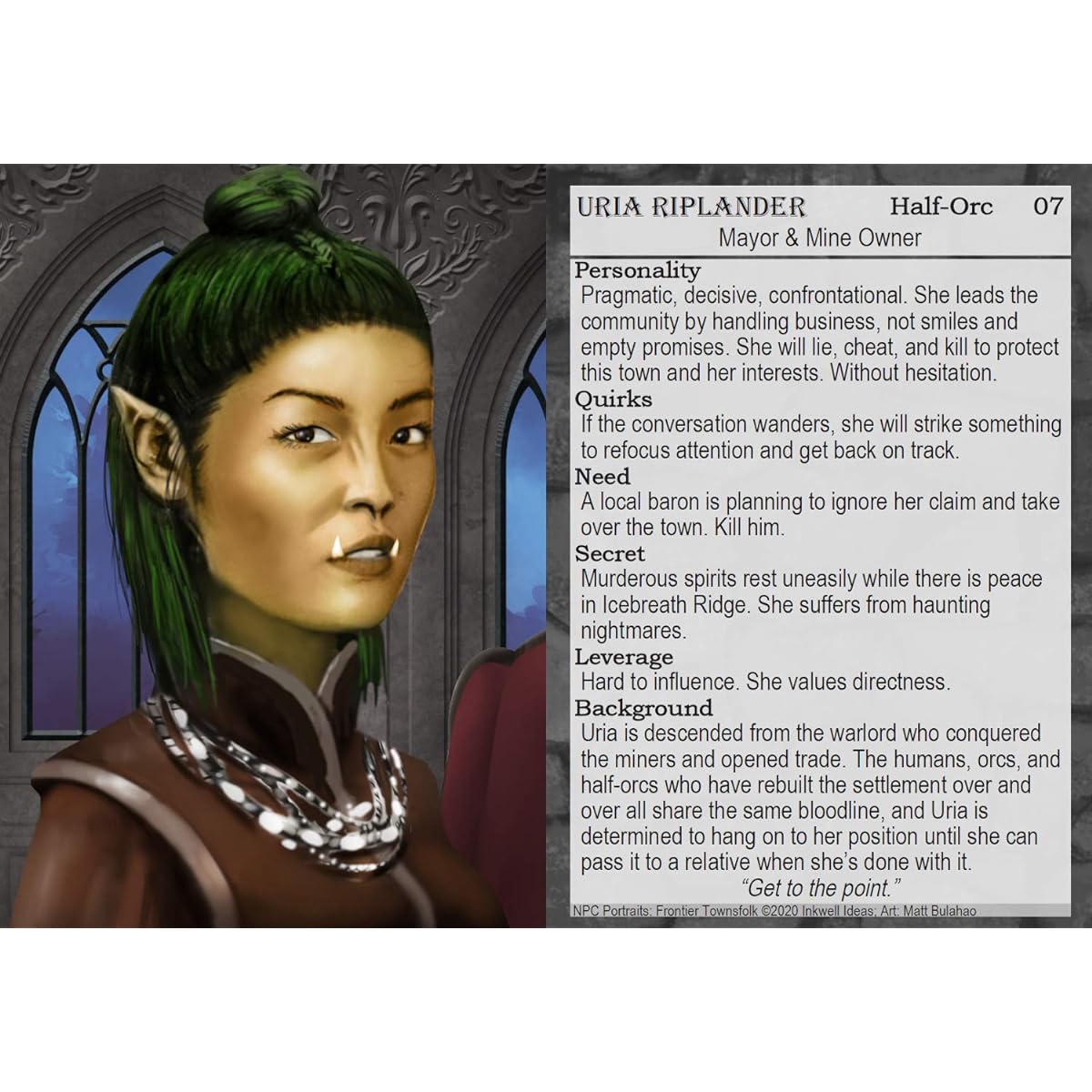 Inkwell Ideas NPC Portrait Deck Frontier Townsfolk