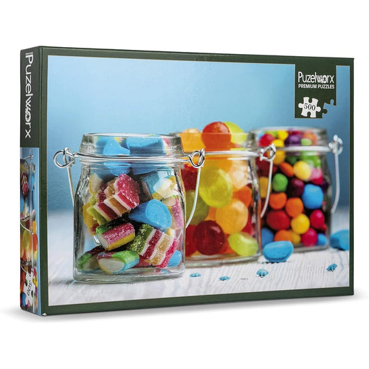 500 Piece Jigsaw Puzzle Educational Puzzle Family Game Gift for Adults and Kids (Assortment of Jelly)