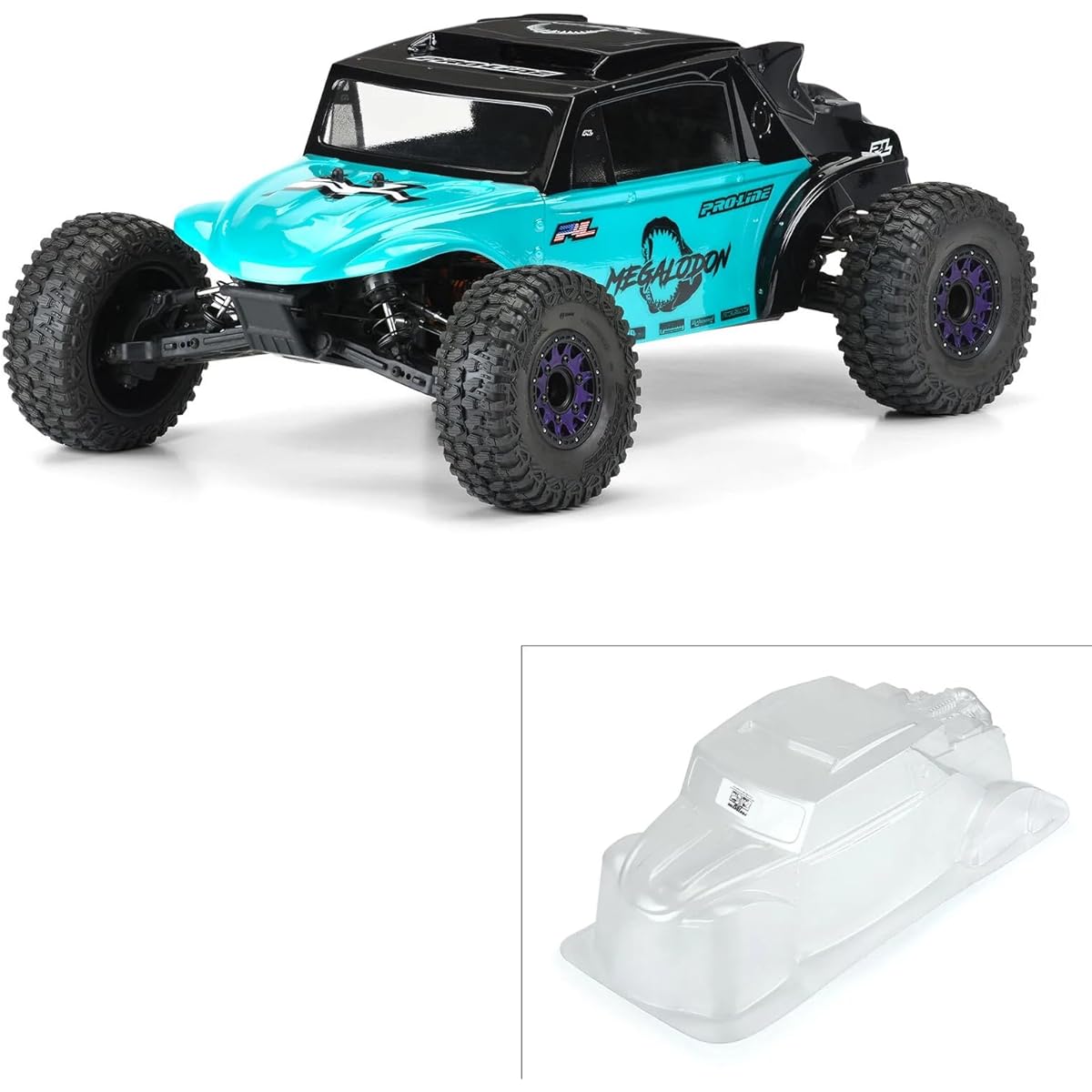 Pro-line Racing Megalodon Desert Buggy Clear Body Slash 2WD/4x4 PRO356300 Car/Truck Body Wings & Decals