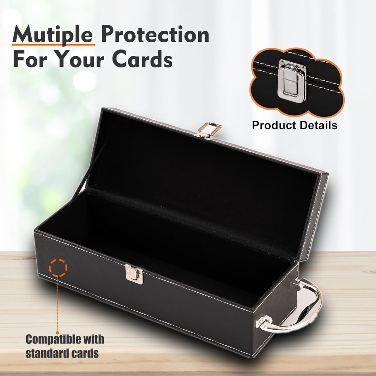 Trading Card Storage Case with Sleeves Top Loader Deck Box Game Cards Baseball Cards Sports Cards Compatible with Main Game and All Expansions (Case Only)