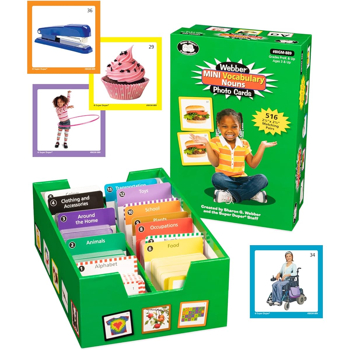 Super Duper Publications | Webber Mini Vocabulary Nouns Photo Flash Cards | Educational Learning Resources for Kids