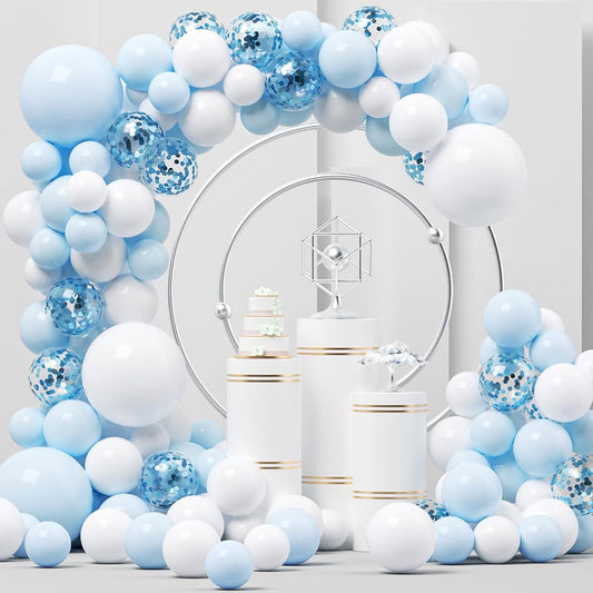 124 Blue White Balloons