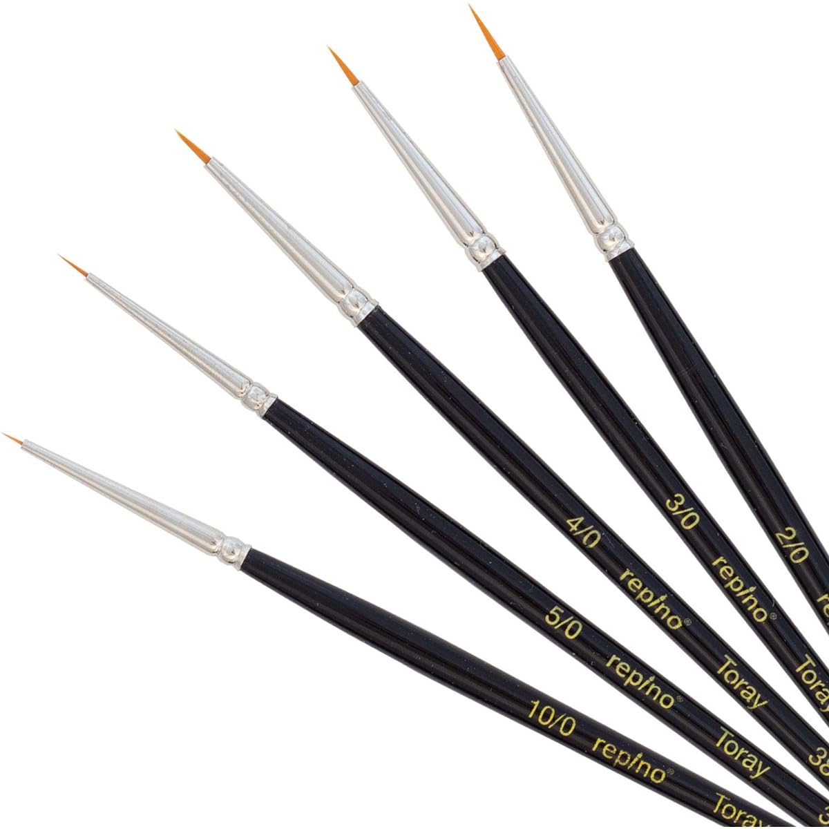 Repino Toray Artist Brush Set Premium Ultra-thin Size 10/0 5/0 4/0 3/0 2/0 Watercolor Brush Set Acrylic Brush Detail Brush Nail