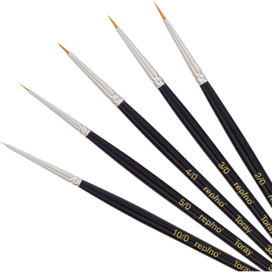 Repino Toray Artist Brush Set Premium Ultra-thin Size 10/0 5/0 4/0 3/0 2/0 Watercolor Brush Set Acrylic Brush Detail Brush Nail