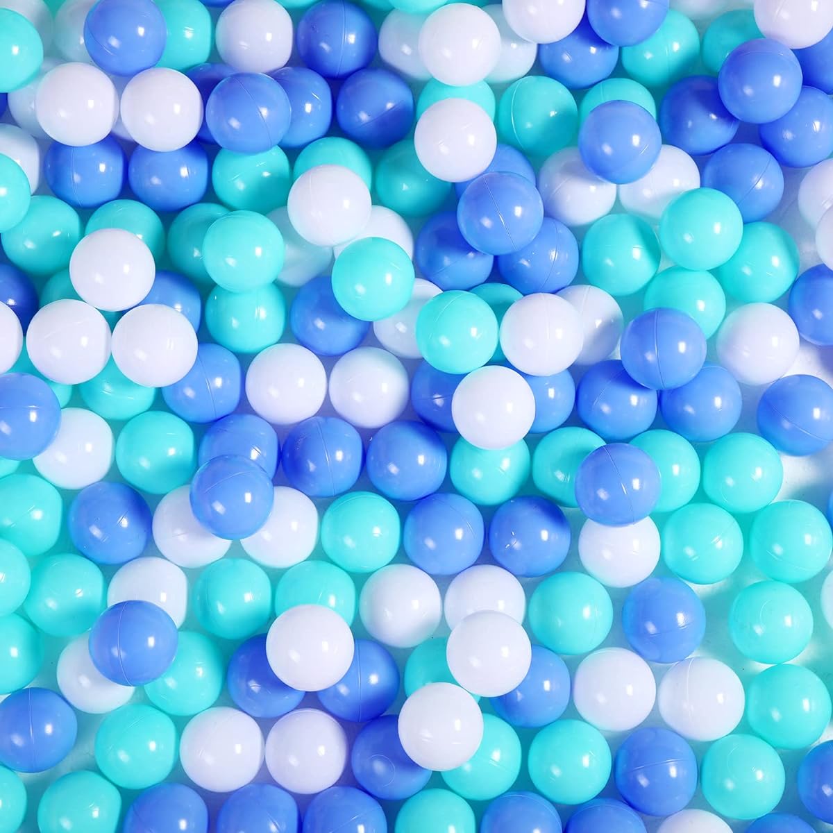 Wettarn 600 Pcs Ball Pit Balls Reusable Plastic Play Pit Balls Soft Plastic Balls 2.2 Inch Uncrushable Ocean Balls for Toddlers Baby Kids Birthday Party Pool Ball Pit