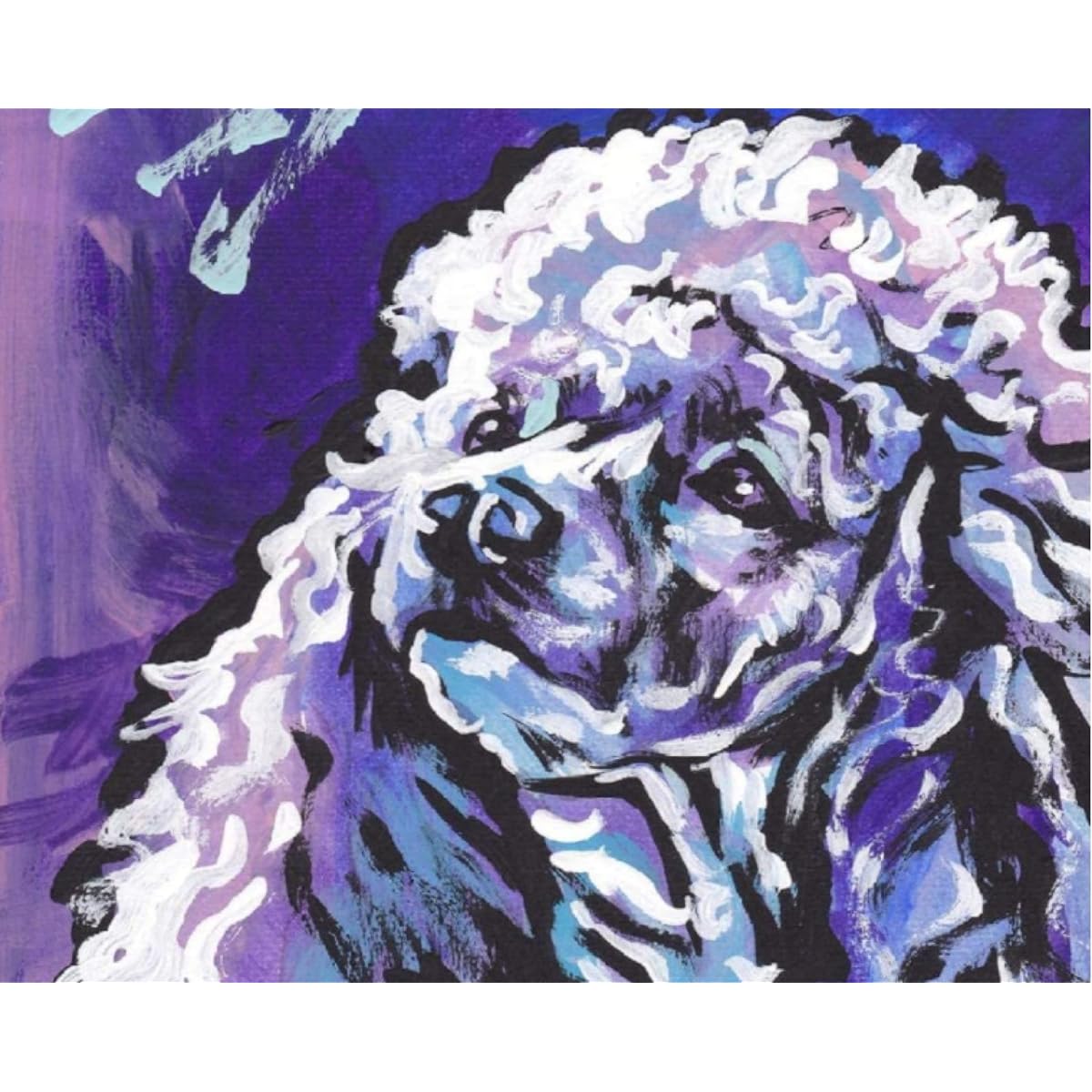 DIY Oil Painting by Number Kits for Kids Dog Animal Poodle with Paint Brush and Acrylic Pigments DIY Canvas Painting for Adults Beginners Still Life