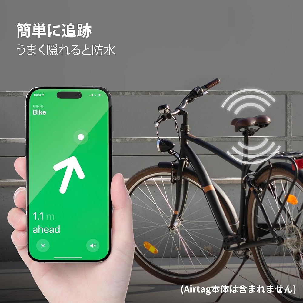 [Bone] Hidden Bicycle AirTag, Bicycle AirTag Holder, Bicycle AirTag Case, AirTag Case, Road Bike AirTag, AirTag Bicycle Installation, Bicycle AirTag Anti-Theft, Bicycle GPS Anti-Theft, AirTag Strap Waterproof AirTag Bike Strap