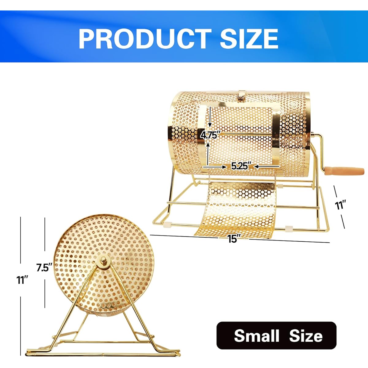 Brass Raffle Ticket Drum – Available in S, M, L & XL (S – Holds 2,500 Tickets)
