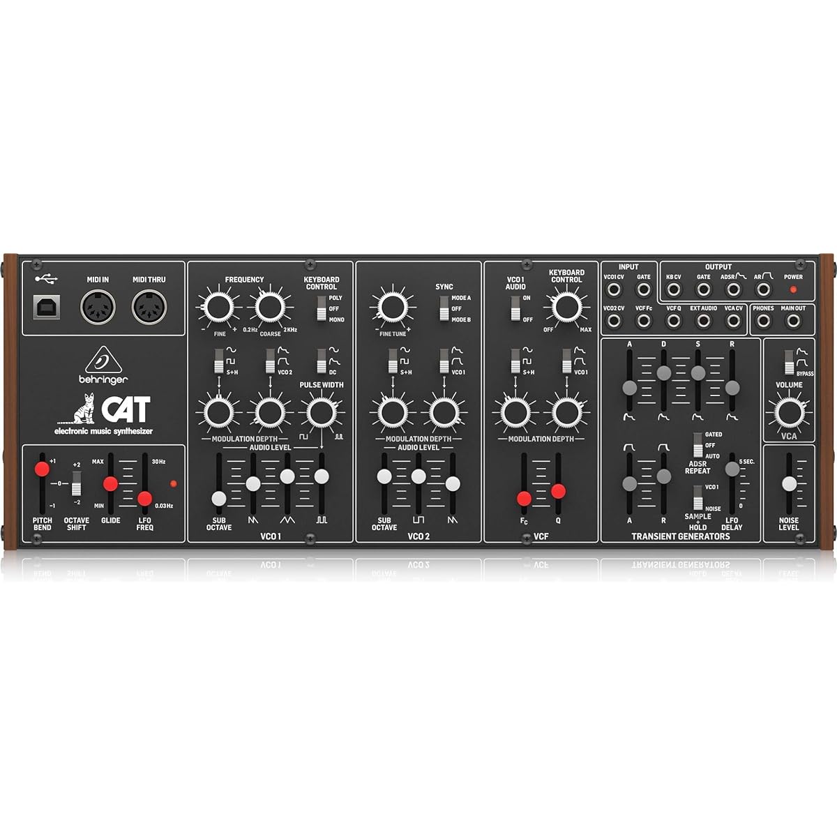 Behringer Analog Synthesizer Duophonic/Paraphonic Eurorack Compatible Semi-Modular Design Patchable CAT black