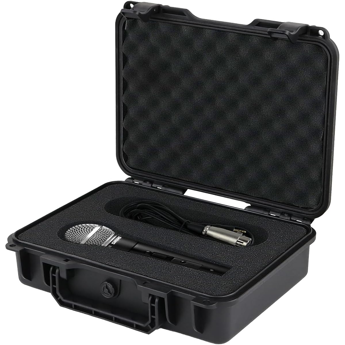 Liyirui Microphone Portable Storage Case Foam Storage Case Pre-diced DIY Shape Portable Case Portable Case for Microphone Waterproof Anti-drop Tool Safety Box Travel Going Out