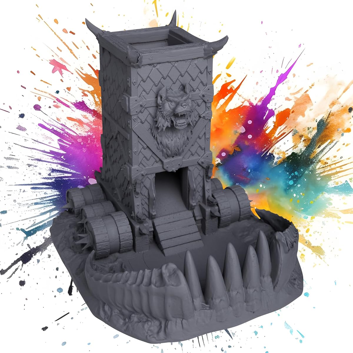 JOYLORD Orc Siege Dice Tower - Premium 3D Printed Resin Accessory - D&D Gaming Essentials Unmatched Detail and Functionality