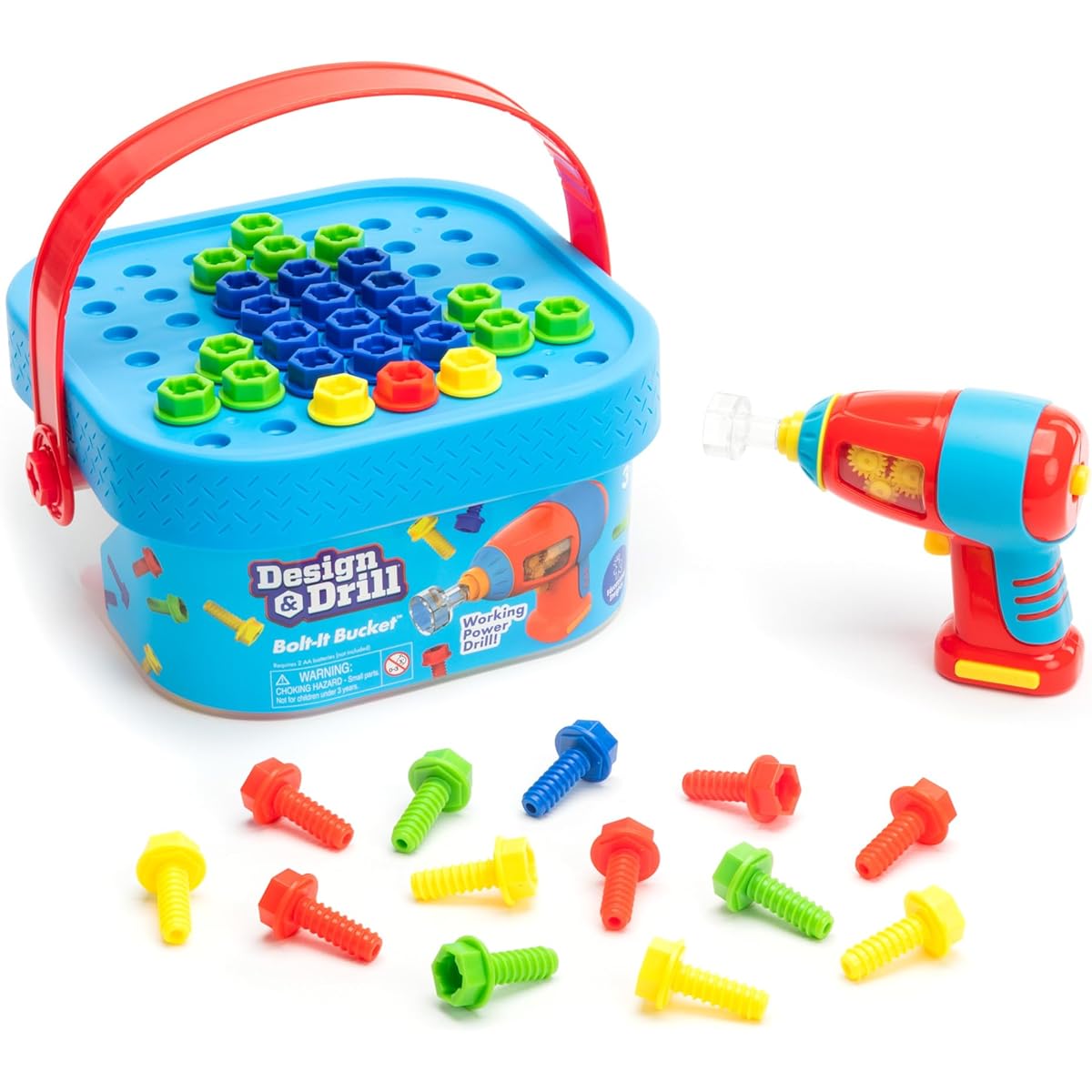 Educational Insights Learning Resources Learning Resources Toy Drill Design Colorful Toolbox EI4145 Authentic