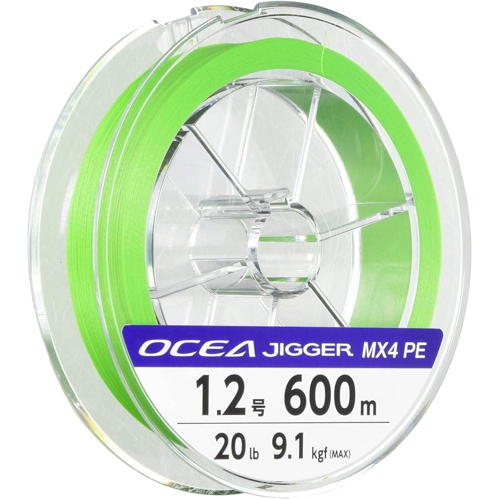 SHIMANO PE Line Osea Jigger MX4 600m No. 1.0~4.0 Lime Green PL-O94P Fishing Line