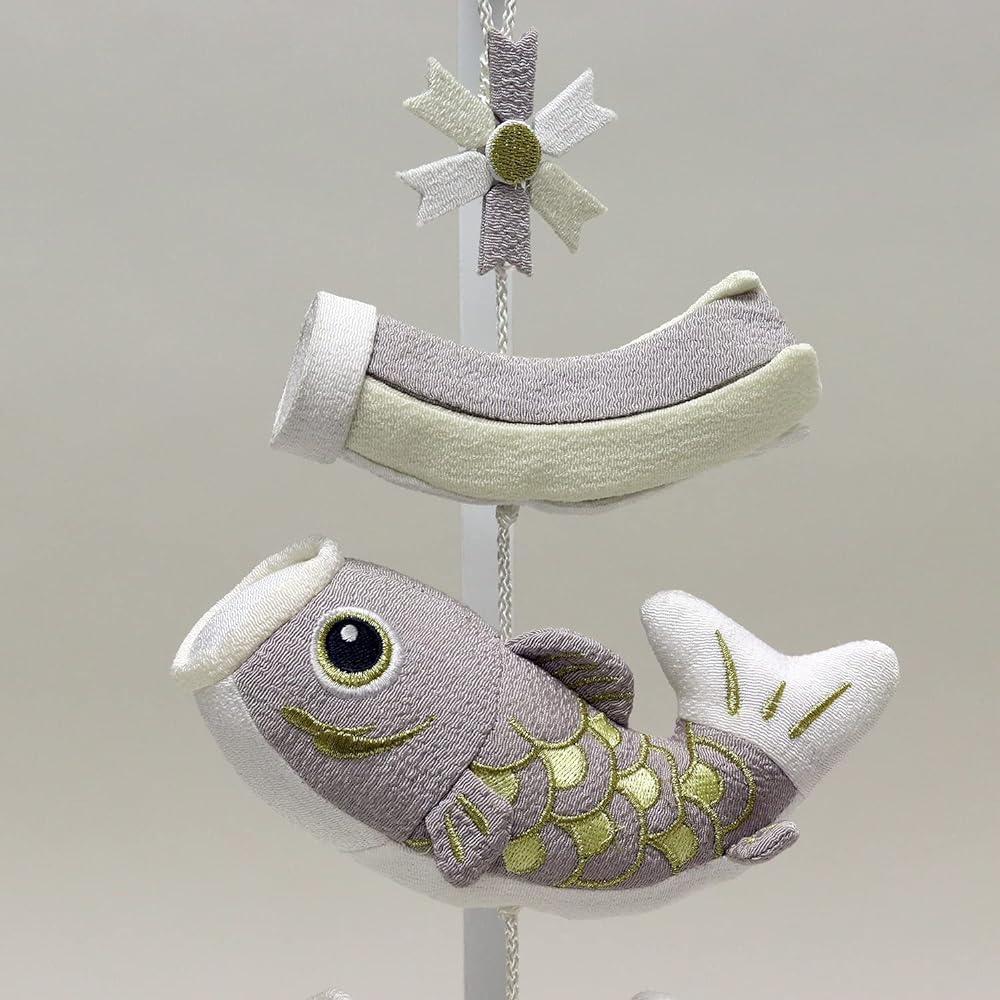 Satsuki Doll Indoor Tabletop Mini Carp Streamer OBOROKOI Oborokoi Extra Small Silver Gray Tabletop Size Height 48cm
