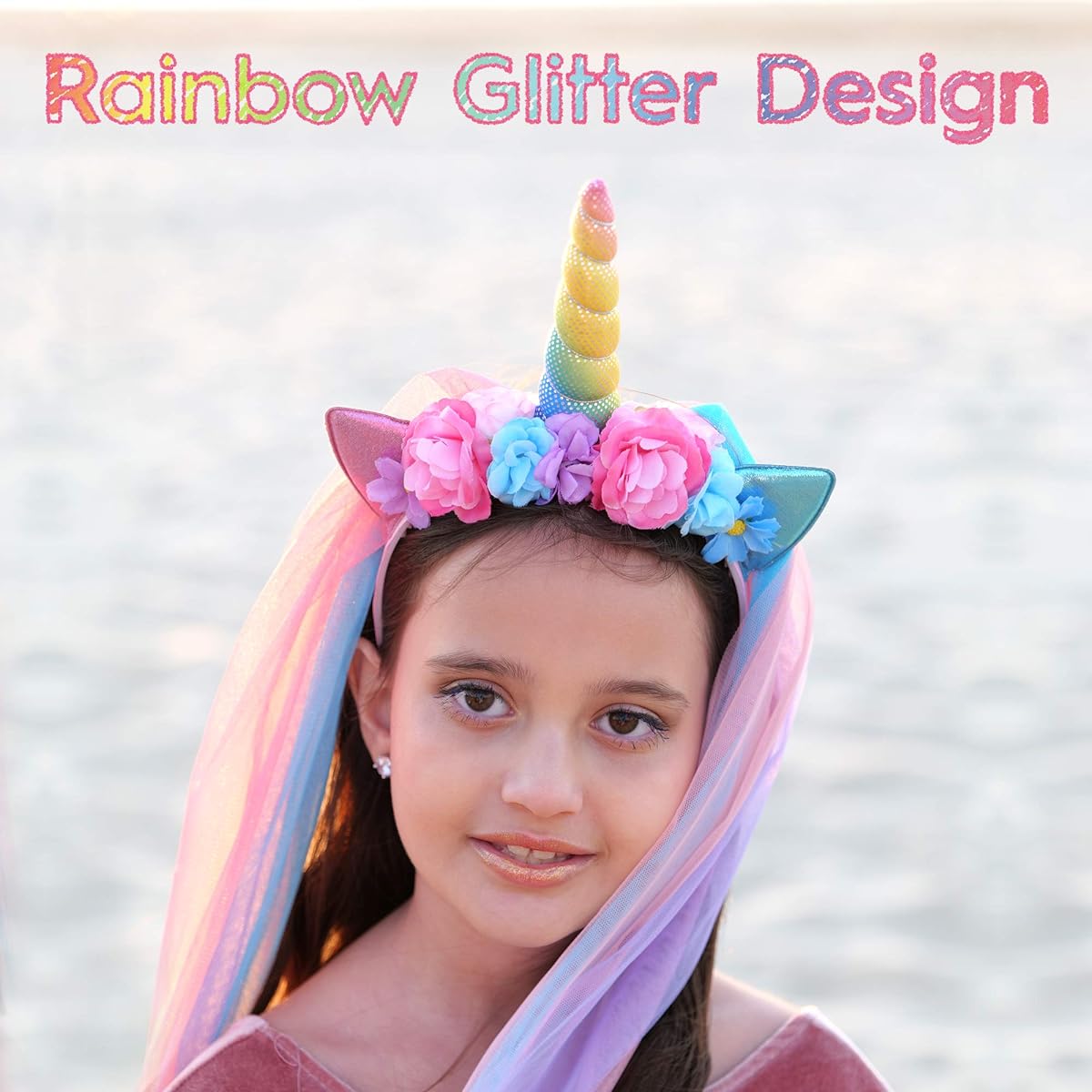 Unicorn Birthday Decorations For Girls - Birthday Sash and Unicorn Hat - Rainbow Unicorn Party Supplies