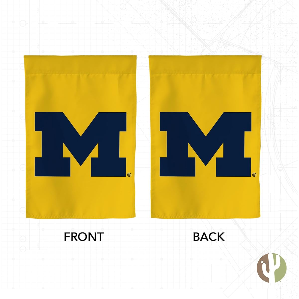 University of Michigan Garden Flag Wolverines UM U of M Banner 100% Polyester (Design F)