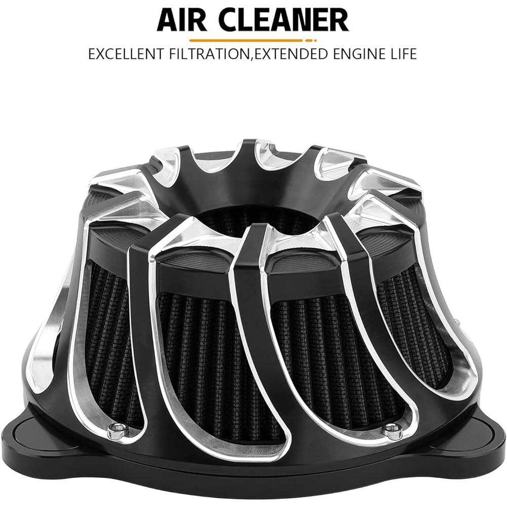 Air Cleaner Kit Sucker Intake Filter Harley Dyna FXR Fat Bob Low Rider Softail 93-2015 Touring Road King Street Glide 93-2007 Twin Cam EVO