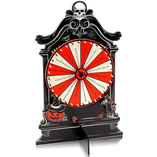 Poen Halloween Games for Adults Fortune Wheel Board Game Halloween Party Games Spinner Wheel Fortune Decorations for Adults Carnival Party Games Casino Tabletop Supplies
