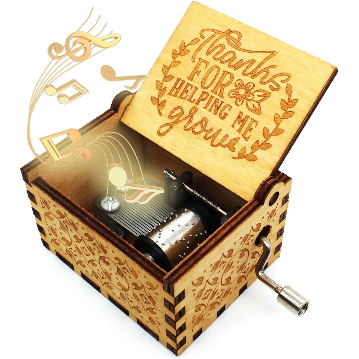 ukebobo Wooden Music Box - You are My Sunshine Music Box Teacher Appreciation Gifts, Appreciation Gifts from Students to Teachers - 1 Set