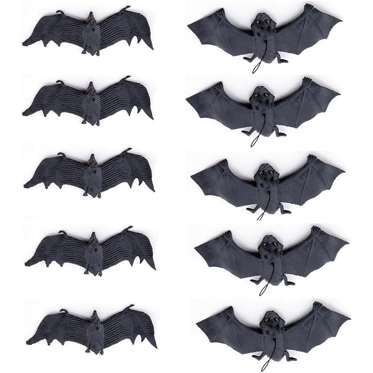 XONOR 10pcs Halloween Decorations, Lifelike Spooky Hanging Bats, Perfect for Halloween Party Favors and Decorations