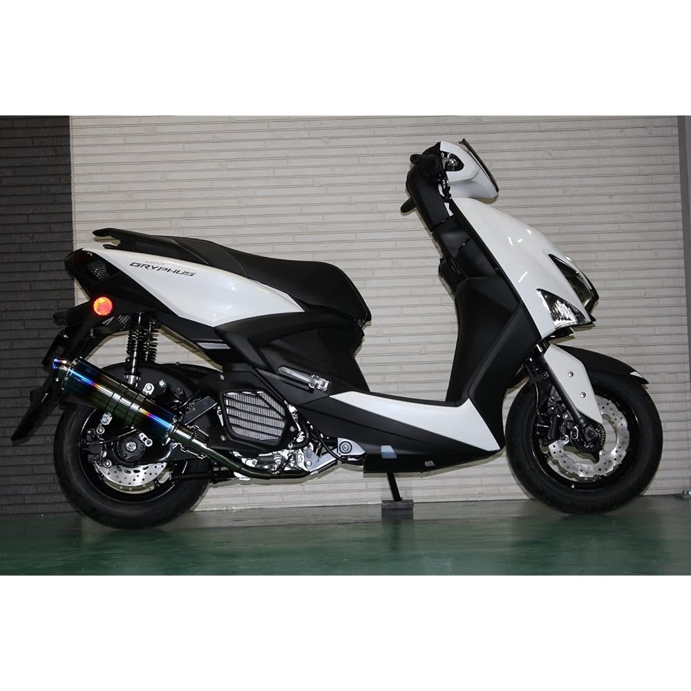 Cygnus Griffith Griffith Bike Muffler 8BJ-SEJ4J NMAX125 NMAX155 SEG6J SG66J Bike Muffler S346 Stainless Steel Blue Color Muffler Bike Supplies Bike Parts Full Exhaust Custom Parts Dress Up External Product HMS Yamaha 201-101