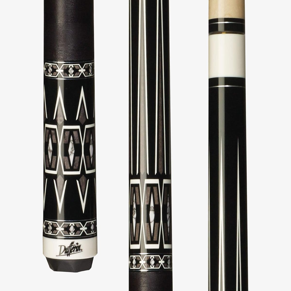 Dufferin D-539 Billiard Play Cue Pool Stick Black Irish Linen Wrap Hard Rock Maple Everest Tip