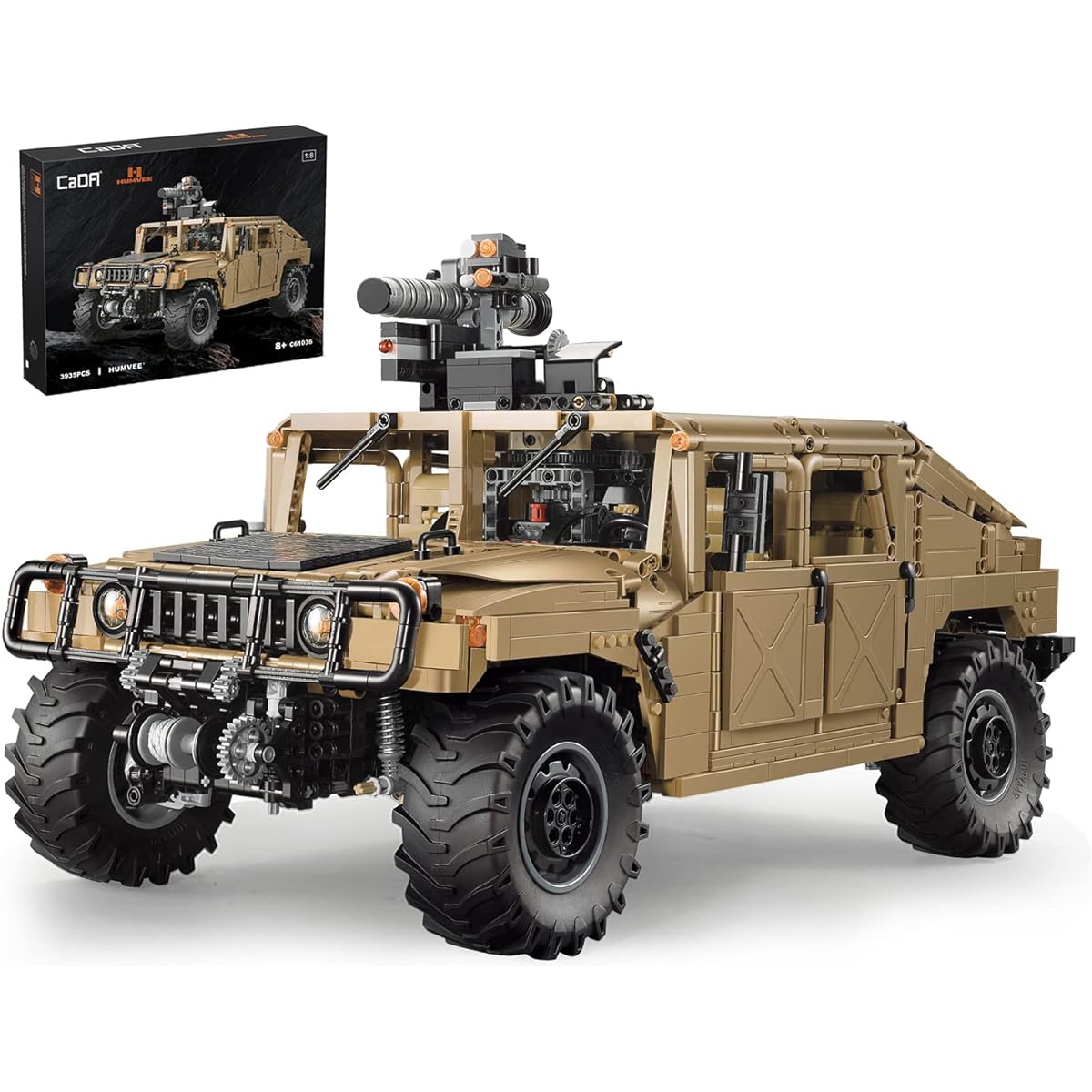 dOMOb Humvee SUV Car Building Kit - Certified Car Model Set - 1:8 Simulated Build - STEM Blocks Toys for Ages 12+ Kids & Adults - 3935 Pieces Blocks - for Boys, Enthusiasts & Collectors