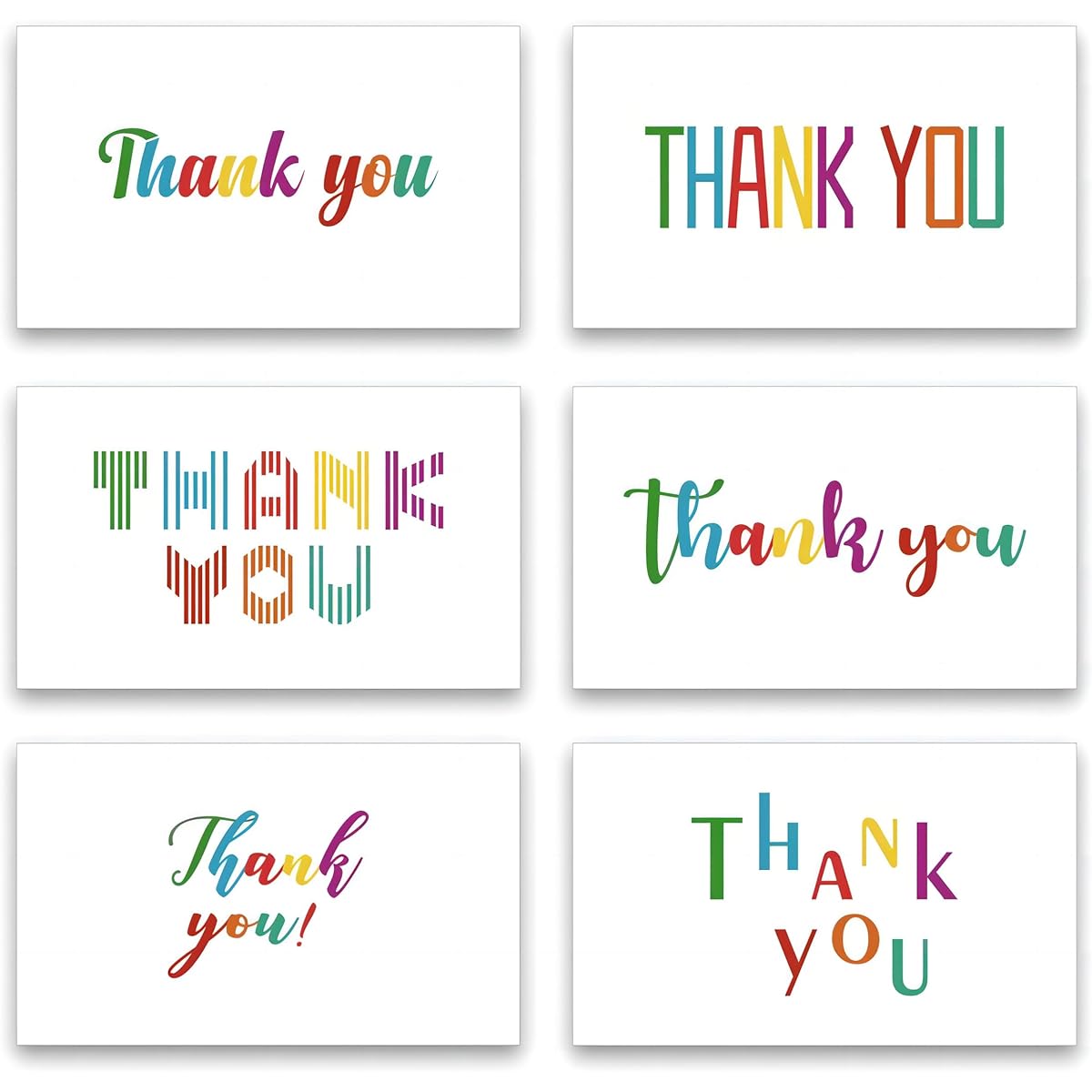 WEIZHEN 240 Thank You for Your Order Cards - Thank You For Support My Business Cards, 6 Styles - 2" x 3.5" Small Customer Appreciation Cards for Shops, Online Retailers, and Business Owners