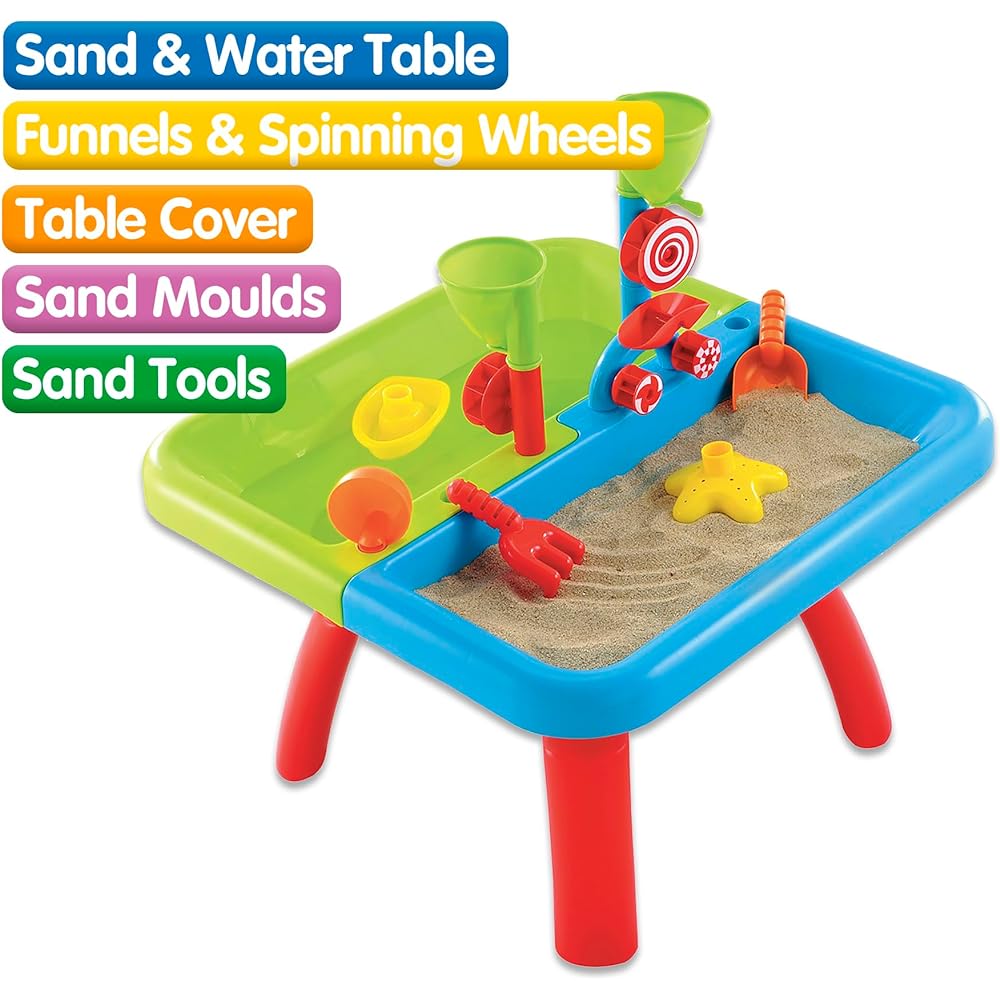 Early Learning Center Sand & Water Table with Lid Sandbox Play Water Play 141656 Genuine Product
