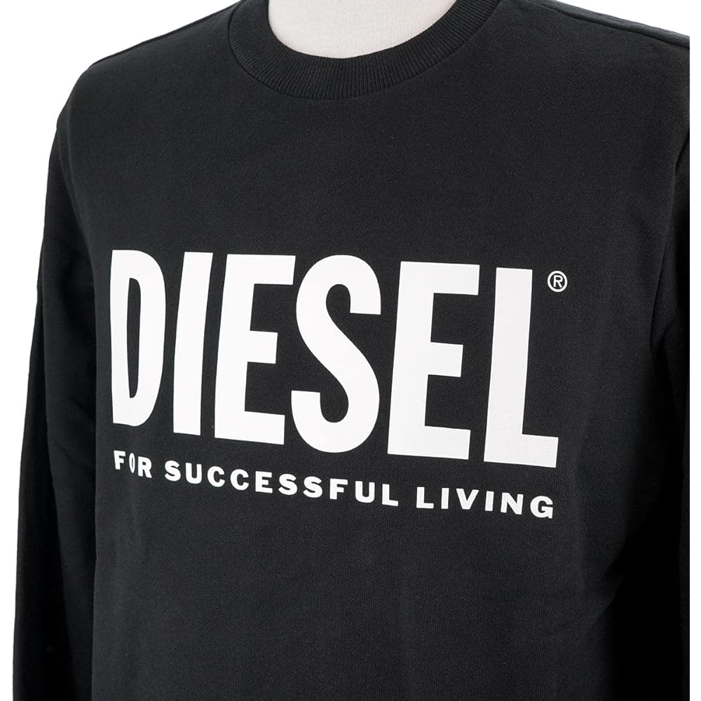 [Diesel] Sweatshirt 00SWFH 0BAWT S-GIR-DIVISION-LOGO Men's 100 WHITE White